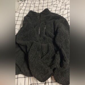 Black fuzzy pull over